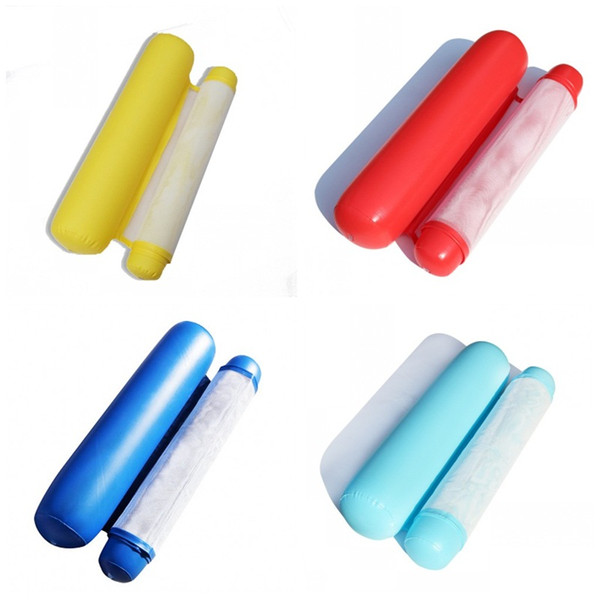 Inflatable Floating Row Foldable Water Deck Chair Belt Net Adult Child Dual Use Backrest Sofa Blue Orange 15gc C1