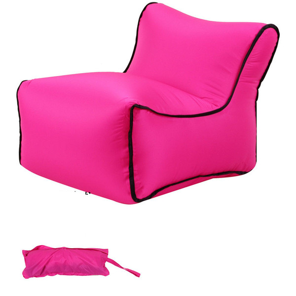 10 Colors Portable Inflatable Sleeping Air Sofa Lounger Chair Mattress Lazy Inflatable Beach Bed Outdoor Camp Furniture