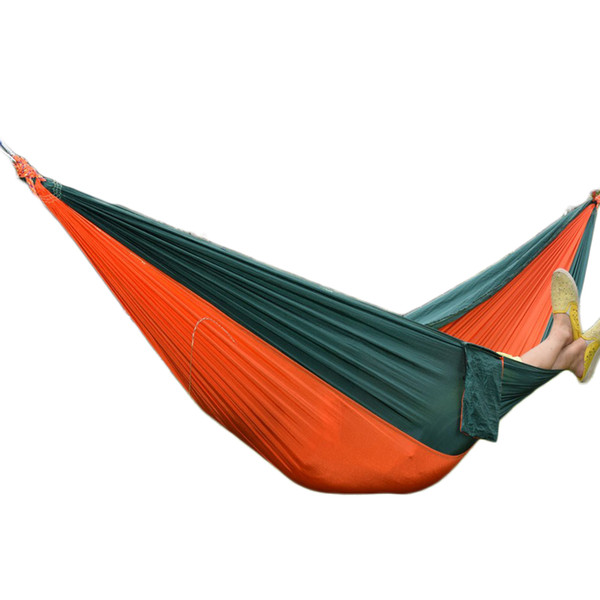 Wholesale Portable Nylon Parachute Double Hammock Garden Outdoor Camping Travel Survival Hammock Sleeping Bed For 2 Person