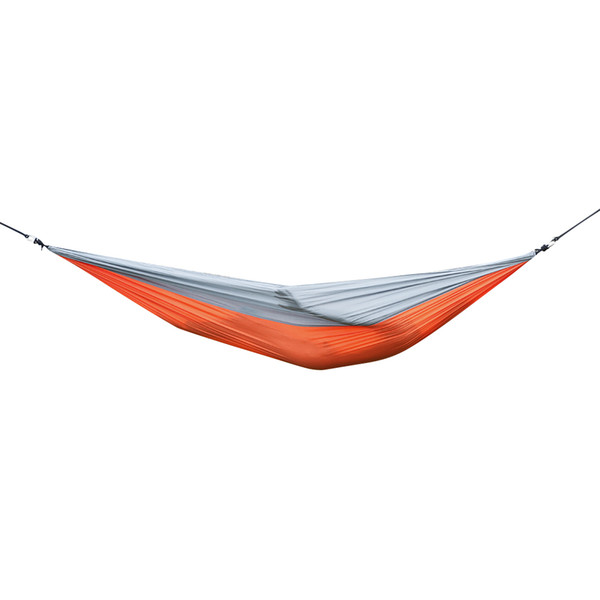 AT6737 Nylon Parachute Fabric Double Hammock Orange & Gray Color swing bed