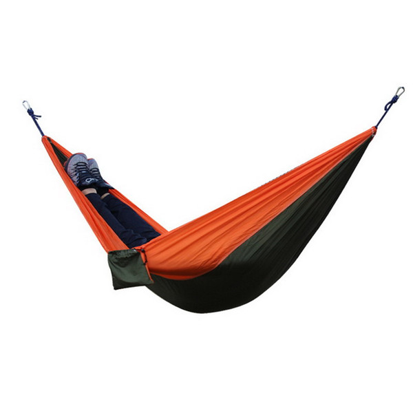 1pc 2016 New Portable 6colors 2 people Parachute Nylon Fabric Travel Camping Hammock Outdoor Camping Furniture