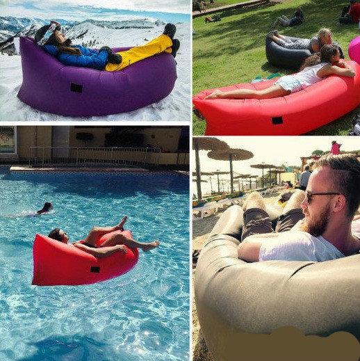 Hot selling Inflatable Outdoor Lazy Couch Air Sleeping Sofa Lounger Bag Camping Beach Bed Beanbag Sofa Chair