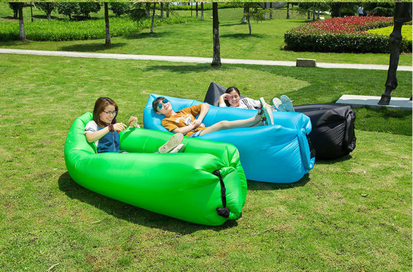 Fast Inflatable Lazy Bag Sleeping Air Bag Camping Portable Air Sofa Beach Bed Air Hammock Banana Sofa For Outdoors Free Shipping