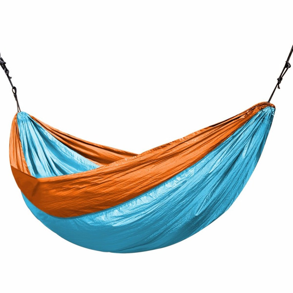 3.2*2M Larger Size Double Color Nylon Camping Hammock Lightweight Portable Summer Beach Travel HammockOUTAD