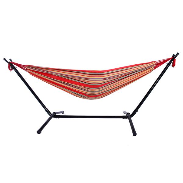 Double Hammock With Space Saving Steel Stand Includes w/ Portable Carrying Case