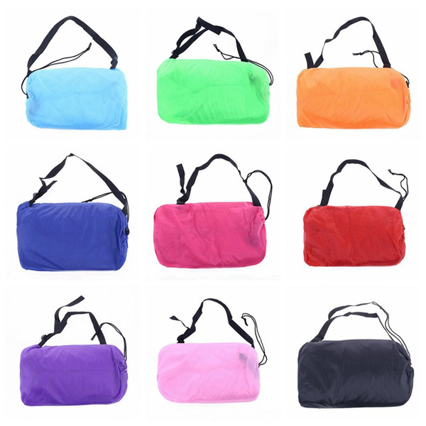 Hot Inflatable Outdoor Lazy Couch Air Sleeping Sofa Lounger Bag Camping Beach Bed Beanbag Sofa Chair 40pcs