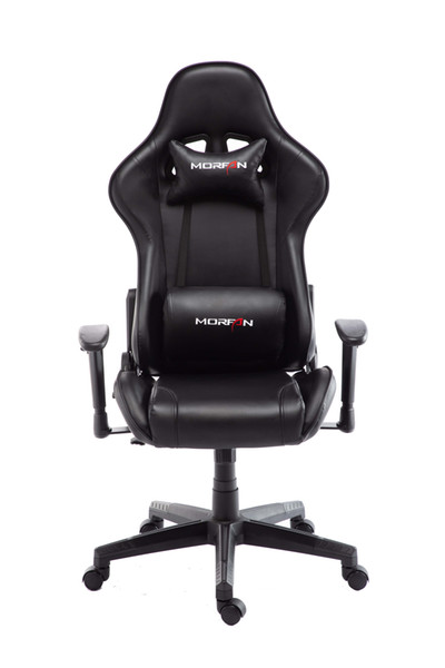 Morfan Gaming Chair Massage and Rocking Function Computer PU Leather Swivel Racing Style Office Chair with Adjusted Headrest & Lumbar