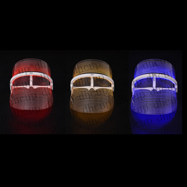 New 3 Color LED Light Therapy Face Mask Beauty Instrument Facial SPA Treatment Device Anti Acne Wrinkle Removal