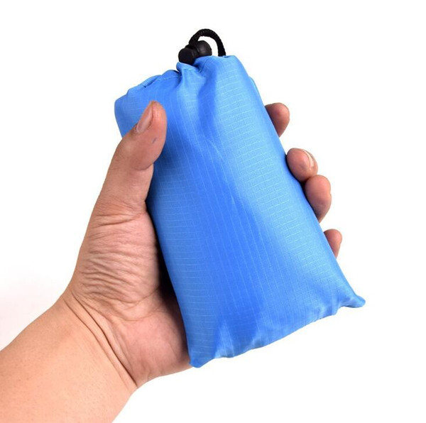 100*140cm Outdoor Beach Waterproof Mini Pad Foldable Travel Picnic Camping Blanket Protable Pocket Mat 7 colors 50Pcs
