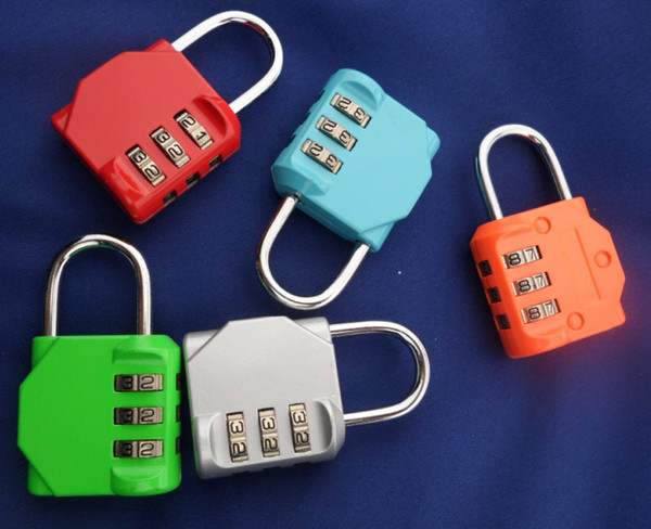 new 100PCS/lot luggage combination lock Clothing padlock to travel abroadnew wholesale high quality