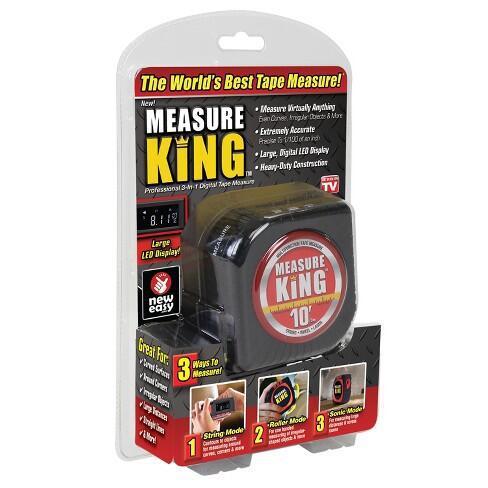 Precise Measure King 3-in-1 Digital Tape Measure String Mode Sonic Mode & Roller Universal Measuring Tool Free SHipping