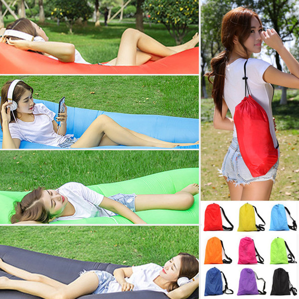 Lounge Sleep Bag Lazy Inflatable Beanbag Sofa Chair, Living Room Bean Bag Cushion, Outdoor Self Inflated Beanbag Furniture