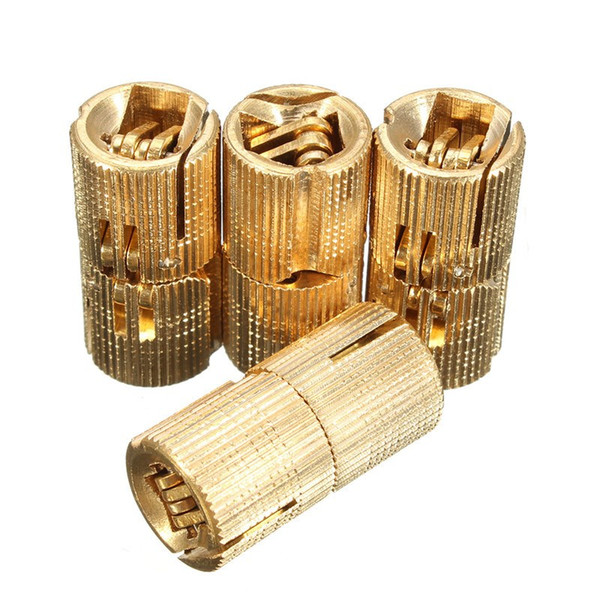 4pcs 14mm 4Pcs Brass Barrel Invisible Concealed Hinge For Caravan Worktops order<$18no track