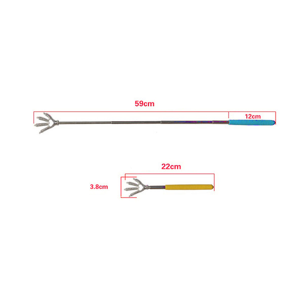 High Quality 1pc Portable Random Color Convenient Claw Telescopic Back Scratcher For Massage 22-59CM