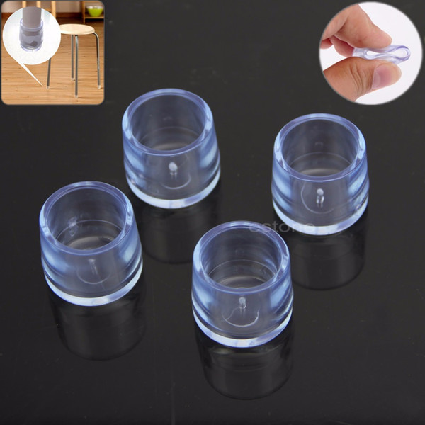 Internal diameter 18mm New 4x Rubber Furniture Table Chair Leg Floor Feet Cap Cover Protectors Round