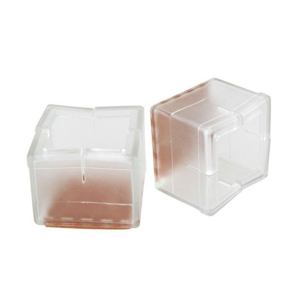 NEW 24pcs /Set Square Chair Leg Caps Rubber Feet Protector Pads Furniture Table Covers