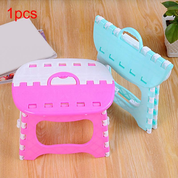 Wholesale 1 PCS Cute Portable Bathroom Plastic Step Stool Child Safety Stool Outdoor Fishing Picnic Folding Stool