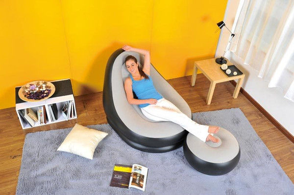 Inflatable sofa lounge chair air sofa foot rest, inflatable sofa 125*100*85cm foot rest, pump optional, outdoor camping