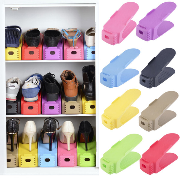 1 Pc Wholesale New Fashion Shoe Racks Modern Double Cleaning Storage Shoes Rack Living Room Convenient Shoebox Shoes Organizer Stand Shelf