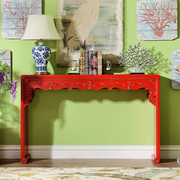 Pole home found the new classical Chinese carved wood furniture Yunxuan sofa back several console table desk reads