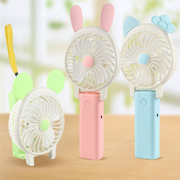 The New Creative USB mini fan cartoon cute portable rechargeable handheld fan gift can be customized logo