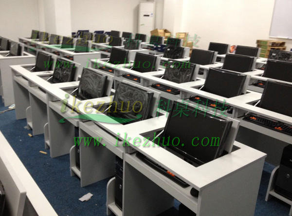 Flip computer desk school classroom computer desk computer room computer desk