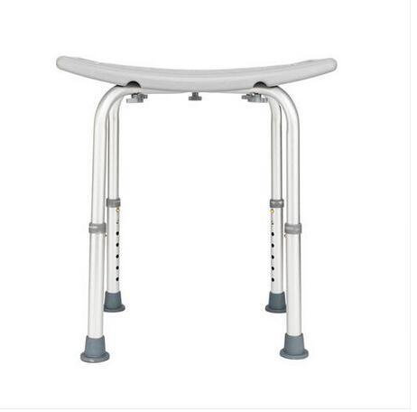 Free shipping Wholesales HOT Sales 2019 Aluminium Alloy Elderly Bath Chair without Back of a Chair Gray
