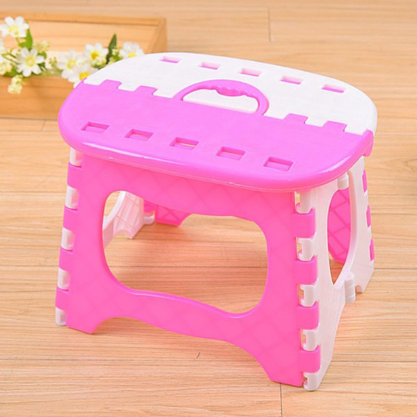 Plastic Folding Stool with Handle Lightweight Outdoor Indoor Folding Stool for Adults Kids Great for Kitchen