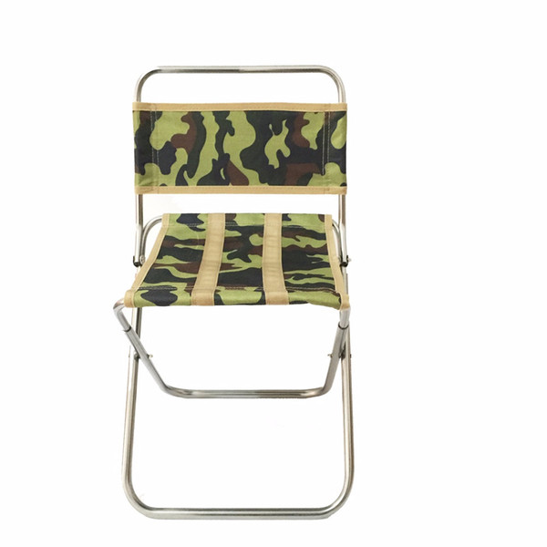 Outdoor portable 7075 Aluminum alloy+Oxford cloth camping Folding chair Barbecue chair Fishing stool Camouflage