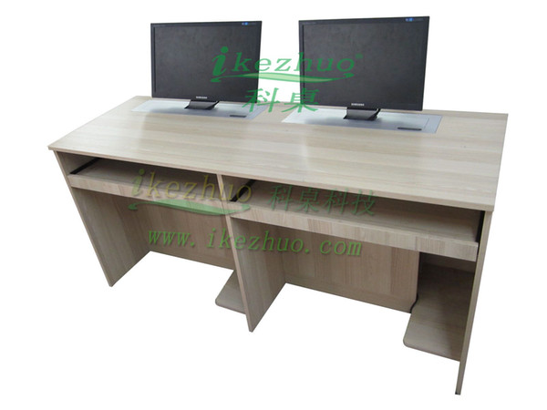Double computer multimedia conferencing lift tables lift tables LCD Display Lift Tables Computer Desk Section