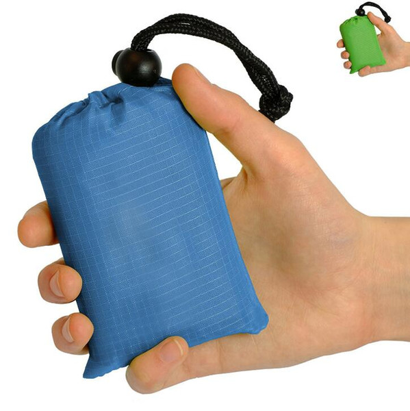 8 Colors 140*152 New Outdoor Beach Waterproof Pad Foldable Travel Picnic Camping Blanket Protable Pocket Nylon Sleeping Mat 25pcs