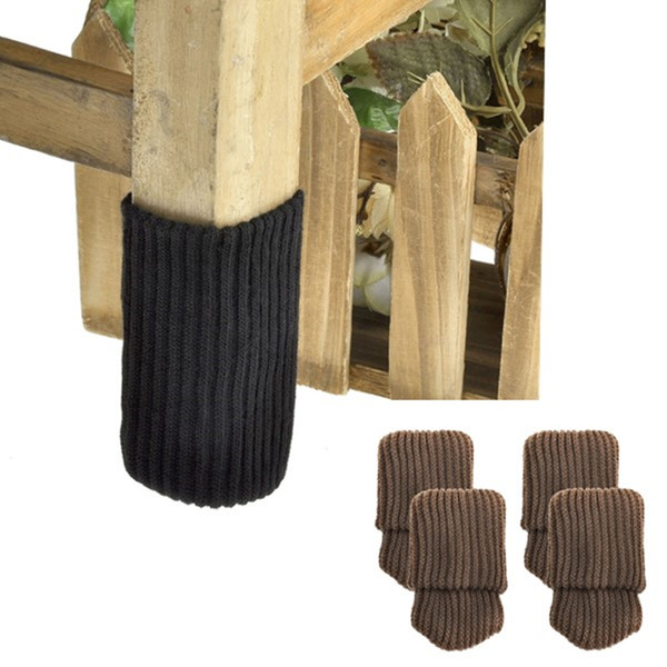 chair legs 4pcs Chair Leg Socks Cloth Gloves Floor Protection Knitting Wool Socks Anti-slip Table Furniture Feet Sleeve Cover Protectors