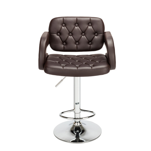 New Modern Set of 2 PU Leather Bar Stools Adjustable Pneumatic Swivel Pub Chair US Shipping