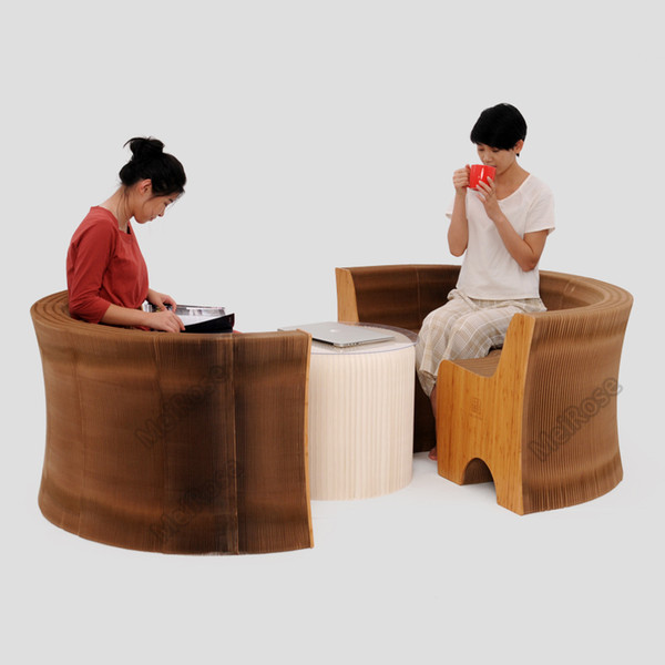 H65xL300cm Novel Innovation Furniture Pop - Smart Bench Indoor Universal Waterproof Accordion Style Foldable Kraft Sofa For 6 Seats 71-1015