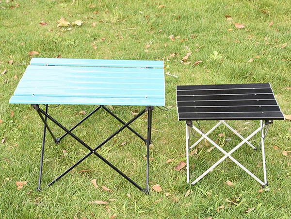 Folding table Ultra portable outdoor aluminum alloy folding table barbecue tables camping tables Small stainless steel table
