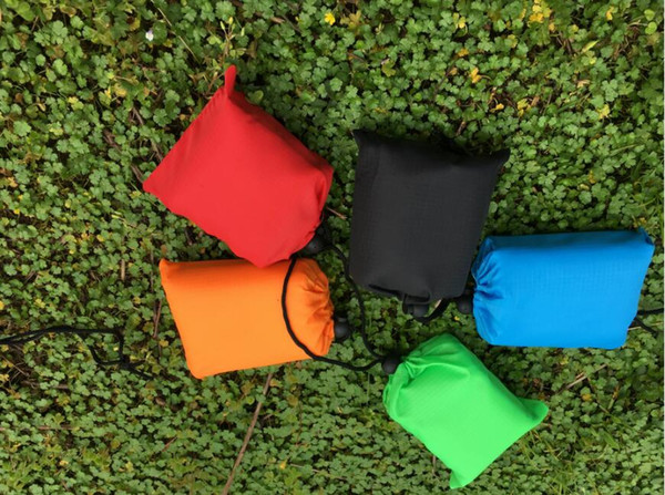 8 Colors 140*152 New Outdoor Beach Waterproof Pad Foldable Travel Picnic Camping Blanket Protable Pocket Nylon Sleeping Mat 50pcs