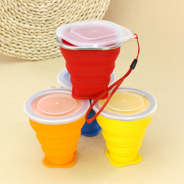 Travel travel portable folding water cup creative retractable Silica Gel Wash Cup outdoor travel cup wash bag accessories