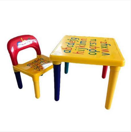 2019 Free shipping Wholesales Hot sales Children Letter Table Chair Set Yellow & Red