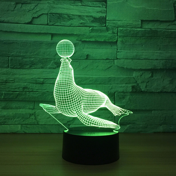 3D creative bus 3D light optical illusion kids night light AnimalTouch table lamp with remote boy girl bedroom birthday presentCreativeCreat