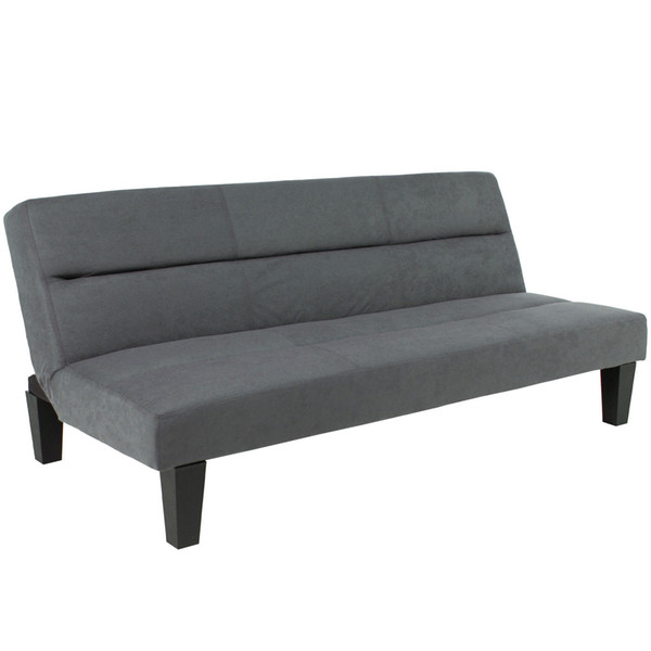 Best Choice Products Microfiber Futon Folding Couch Sofa (Gray)