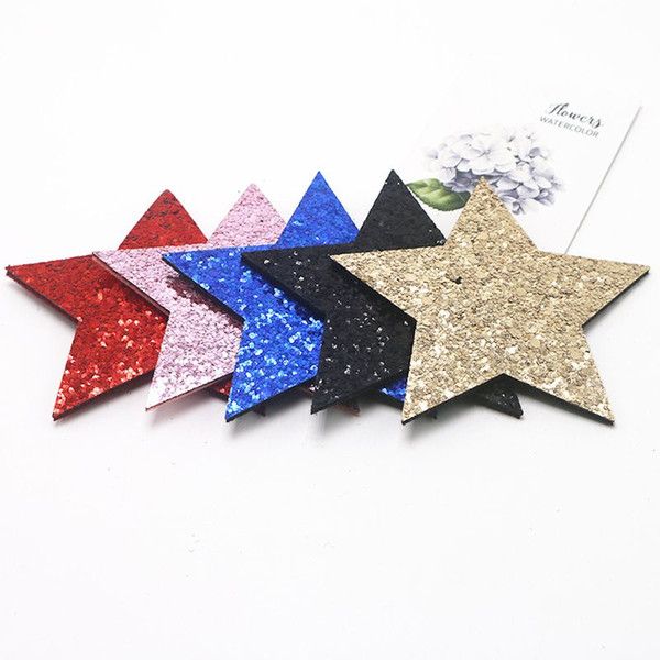 Girls Glitter Start Hair Accessories Shiny Gold Powder DIY Gifts Decorative Accessories For Clothes Cup Cake Toppers 300 Pieces DHL