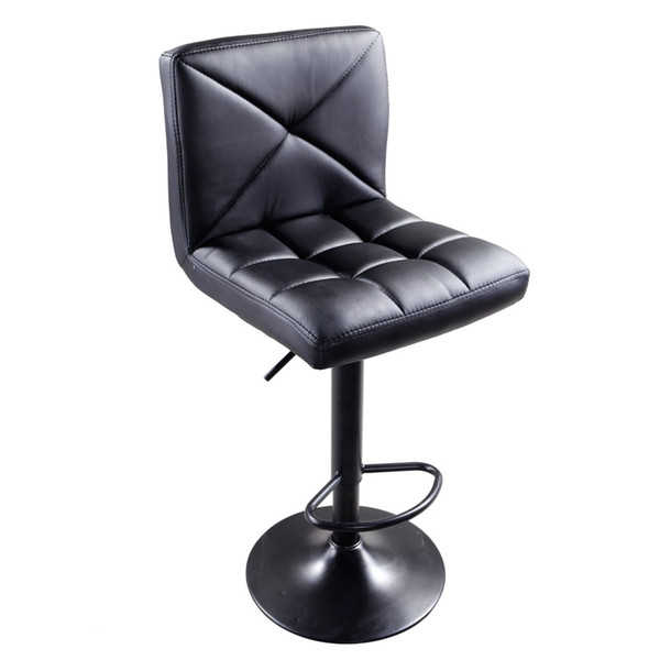 2 PCS Black PU Leather Modern Adjustable Swivel Barstools Hydraulic Chair Bar Stools US Shipping