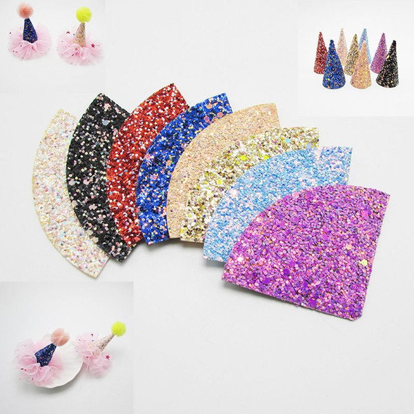 Baby Cone Shap Hair Accessories 8 Designs Shiny Gold Powder DIY Gifts Decorations Accessories Cup Cake Toppers 300 Pieces DHL