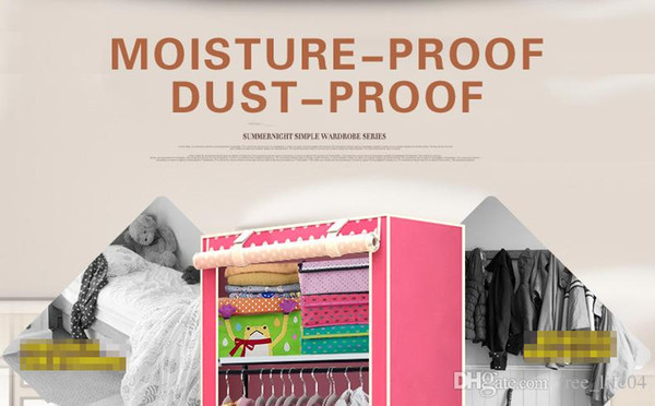 Non-woven wardrobe combination of the overall simple Korean single wardrobe dust-proof small w dust