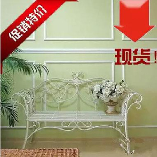 Outdoor furniture wrought iron sofa chair leisure park bench wrought iron tables and chairs double chair seat chair clothing sto