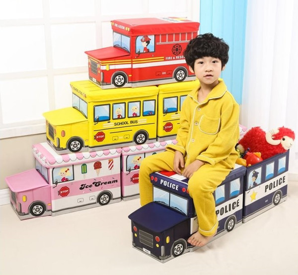Toy storage box children's fibreboard creative cartoon storage box home supplies storage box folding stool