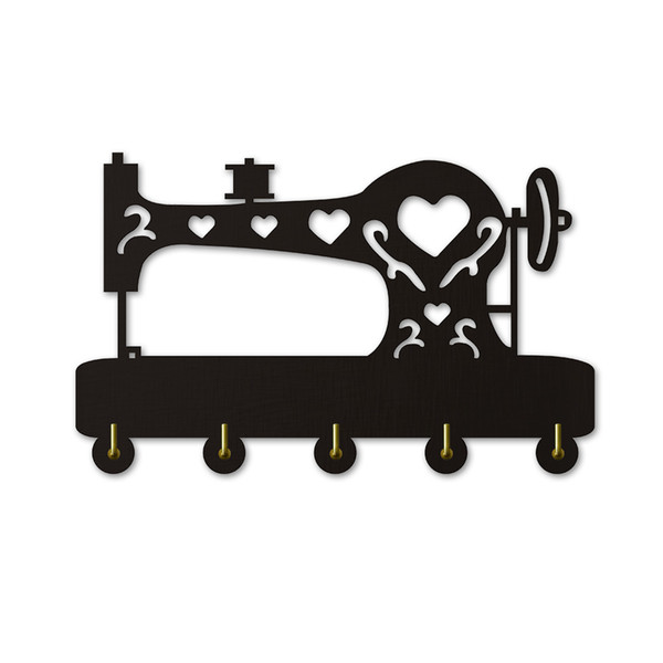 Sewing Machine Design Wall Hanger Decor Hooks Multi-purpose Keys Handbags Hook Gift For Designer