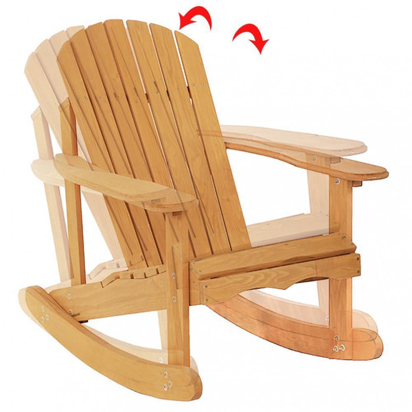 New Garden Rocking Rest Adirondack Wood Chair,Furniture Lawn Patio Deck Seat