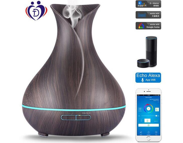 New design AI WIFI electric 400ml custom logo home aroma diffuser ultrasonic air humidifier for living room