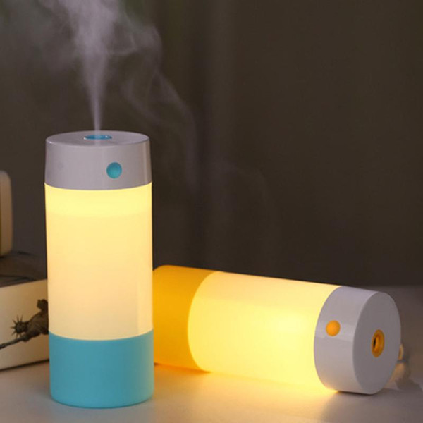 250 ml Cup USB Mini Ultrasonic Humidifier LED Light Air Purifier Atomizer Mist Maker Living Room Diffuser Mist Maker Fogger